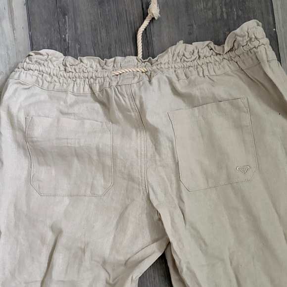 Roxy Cream Drawstring Pants - Picture 3 of 3